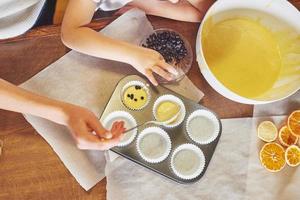 Cupcake shape and dough photo