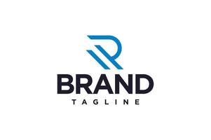 Creative and Minimalist Letter RR R Logo Design Icon, Editable in Vector Format in Black and White Color
