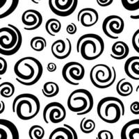 círculo vertiginoso línea negra sobre fondo blanco de patrones sin fisuras. impresión de arte abstracto. diseño para papel, cubiertas, tarjetas, telas, artículos de interior y cualquier. ilustración vectorial vector