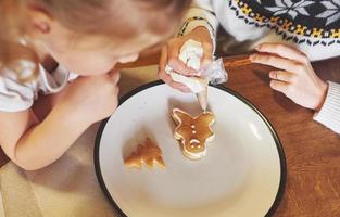 Christmas honey biscuits with orange photo