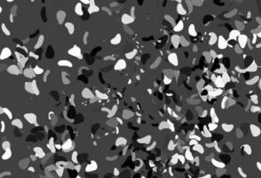 Light silver, gray vector pattern with chaotic shapes.