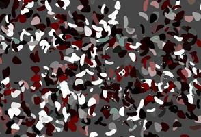 Light Red vector pattern with chaotic shapes.