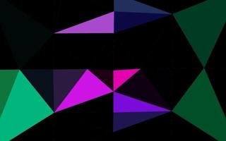 Dark Multicolor, Rainbow vector shining triangular background.