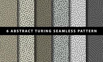 Collection of turing abstract seamless pattern vector