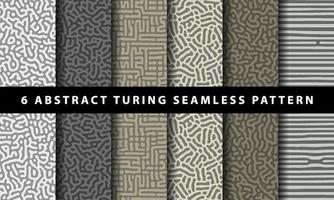 Collection of turing abstract seamless pattern vector