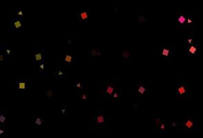 Dark Red, Yellow vector pattern in polygonal style with circles.