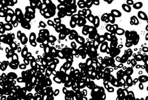 Black and white vector pattern with spheres.