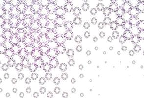Light purple vector background with bubbles.