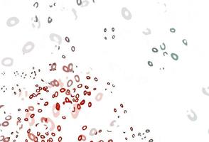 Light Red vector background with bubbles.