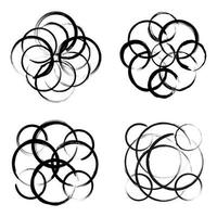 Abstract Grunge Spiral Design Element Vector