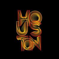 arte tipográfico de houston para el diseño de camisetas, carteles, etc. ilustración vectorial vector