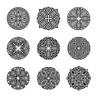 Artistic Round Ornament Vector Set