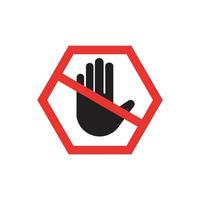 Do not touch icon vector
