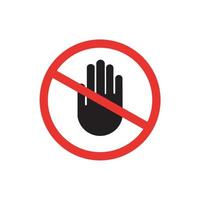 Do not touch icon vector