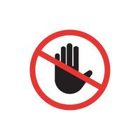 Do not touch icon vector