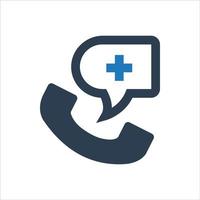 Medical help icon, On call doctor icon, Medical call icon vector