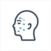 Skin treatment icon, Allergy icon vector