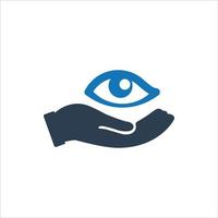 Eye insurance icon, Eye care icon, Optometry icon vector