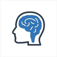 Brain icon, brainstorming icon vector