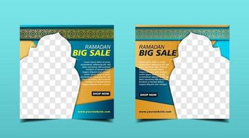 Ramadan sale social media post banner template vector