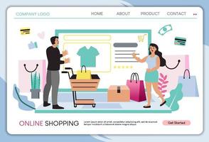 Women happy with shopping on mobile pay by credit card. Shopping online in an online store on a website or mobile application. vector concept loves shopping. Design for Sale banner, Digital marketing.