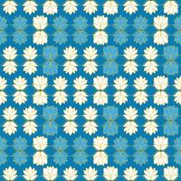 Lotus flower pattern, mosaic style. Seamless pattern. Great for Spring or Summer fabric, scrap booking, gift wrap, wallpaper, tile, dinnerware, product design projects. Surface pattern design - Vector