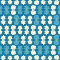 Lotus flower pattern, mosaic style. Seamless pattern. Great for Spring or Summer fabric, scrap booking, gift wrap, wallpaper, tile, dinnerware, product design projects. Surface pattern design - Vector