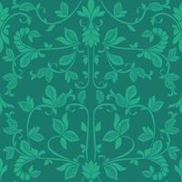 Ornate leaf pattern with a baroque vintage feel. Seamless pattern. Great for Spring or Summer fabric, scrap booking, gift wrap, wallpaper, product design projects. Surface pattern design - Vector