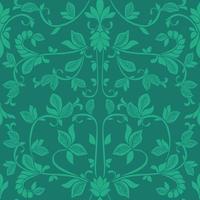 Ornate leaf pattern with a baroque vintage feel. Seamless pattern. Great for Spring or Summer fabric, scrap booking, gift wrap, wallpaper, product design projects. Surface pattern design - Vector