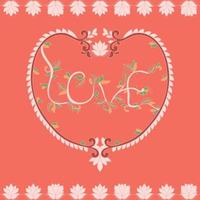 Lotus flower love heart ornamental pattern. Seamless pattern. Great for Spring, summer fabric, scrap booking, gift wrap, wallpaper, product design projects. Surface pattern design - Vector