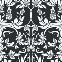 Ornate floral leaf pattern with a elegant vintage feel. Seamless pattern. Great for fabric, scrap-booking, gift wrap, pottery, tile, wallpaper product design projects. Surface pattern design - Vector