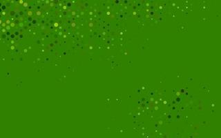 Dark Green vector texture with disks.