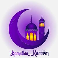 saludo de lujo ramadan kareem fondo islámico vector