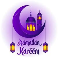 saludo de lujo ramadan kareem fondo islámico vector