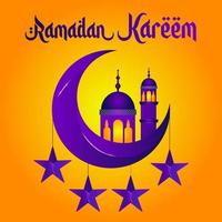 saludo de lujo ramadan kareem fondo islámico vector