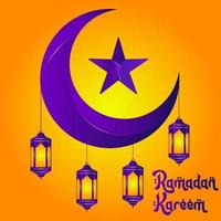 Luxury greeting ramadan kareem islamic background vector