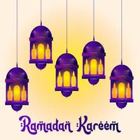 Luxury greeting ramadan kareem islamic background vector