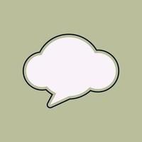 vector of speech bubble with color background