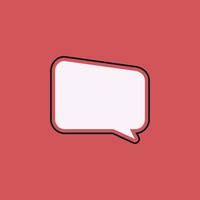 vector of speech bubble with color background