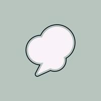 vector of speech bubble with color background