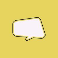 vector of speech bubble with color background