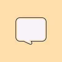 vector of speech bubble with color background