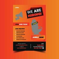 We are Hiring flyer vector