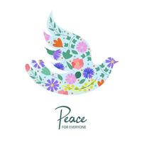 The dove of peace. A symbol of peace. Vector illustration.