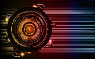 eye cyber circuit future technology concept background vector