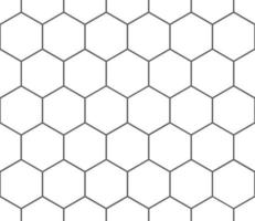 Bee honeycomb seamless pattern, art honey texture. Black and white honeycomb hexagon pattern. vector