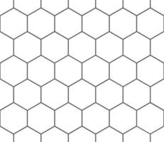 Bee honeycomb seamless pattern, art honey texture. Black and white honeycomb hexagon pattern. vector