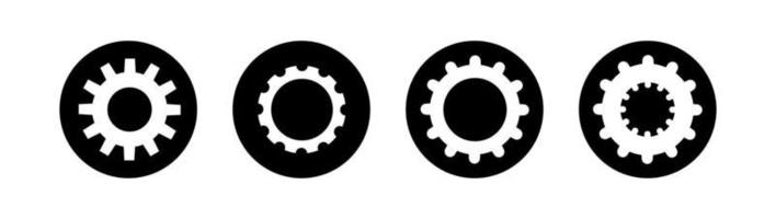 cerebro de varias ruedas de aro. varias plantillas de banner de herramientas de configuración de mecanismo de engranaje circular. divertidos signos de engranajes vectoriales. iconos de concepto de trabajo en equipo de estrategia de engranajes. engranajes en curso. pictograma de ruedas dentadas. vector