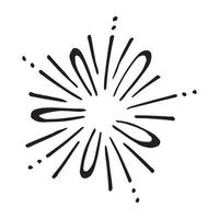 Starburst, sunburst element. Vector illustration