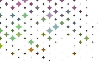 Light Multicolor, Rainbow vector background with colored stars.